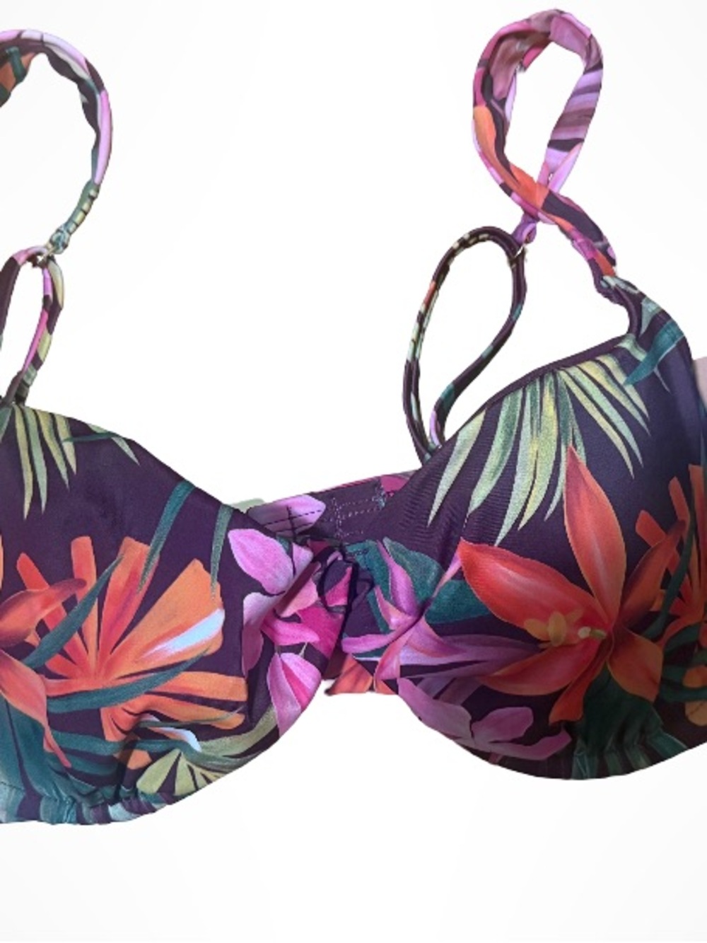 Shade & Shore Purple Tropical Floral Bikini Set - Picture 3 of 7